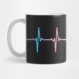 Transgender Pride Heartbeat Pulse Mug